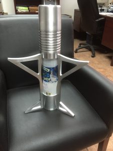 Custom aluminum hookah for the Blue Martini