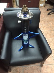 Custom aluminum hookah for the Blue Martini