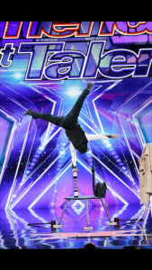 Acrobat Hossein Baghalan Aval on America's Got Talent using champane bottles manufactured by Micar